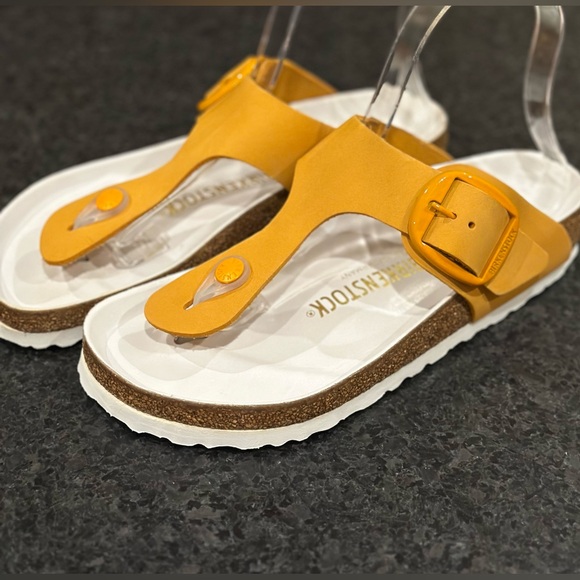 Birkenstock Gizeh Big Buckle Apricot Nubuck, Size EU 37 Regular - Picture 6 of 14